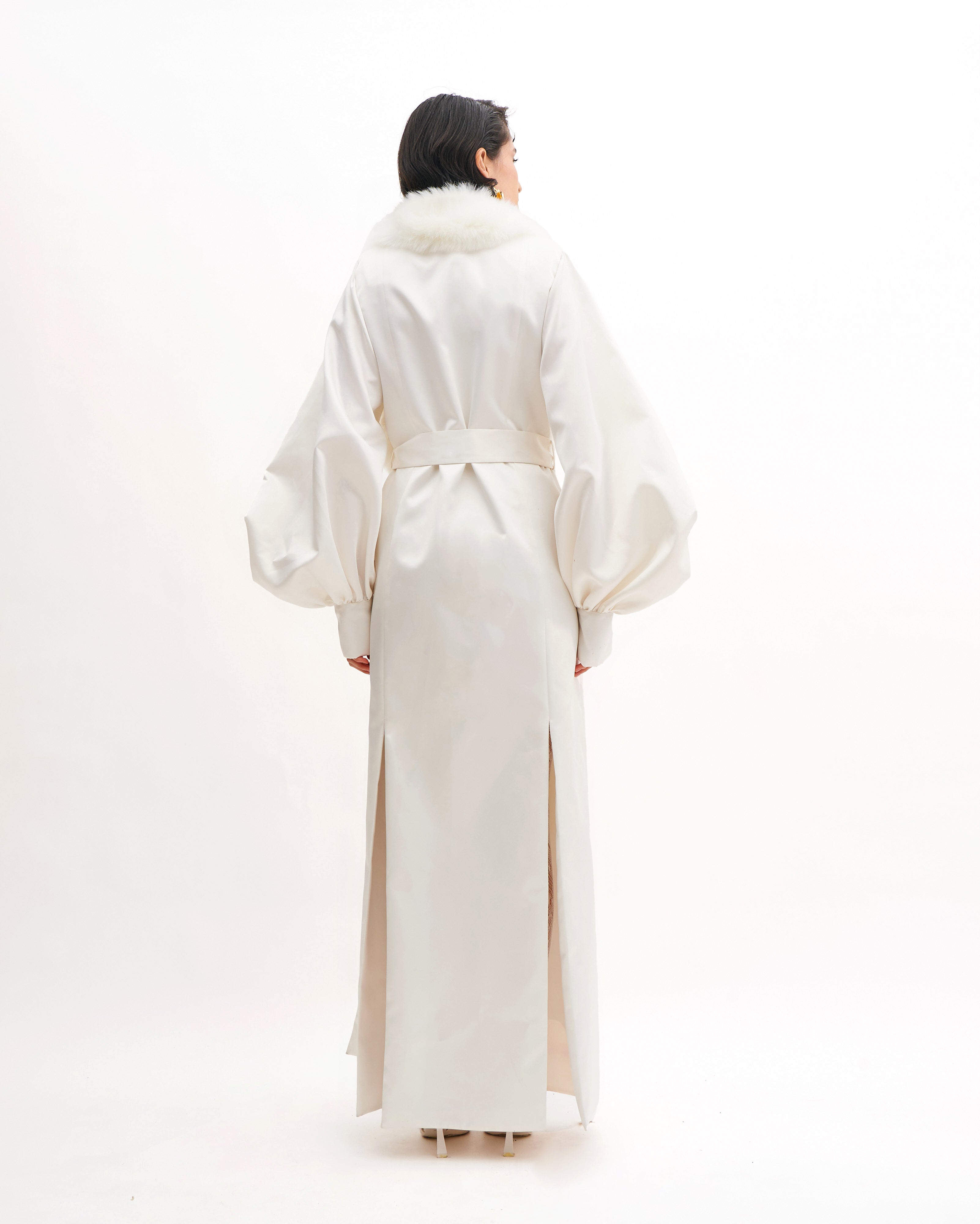 JULIET SLEEVES ARCTIC GRACE FAUX FUR INSERT COAT
