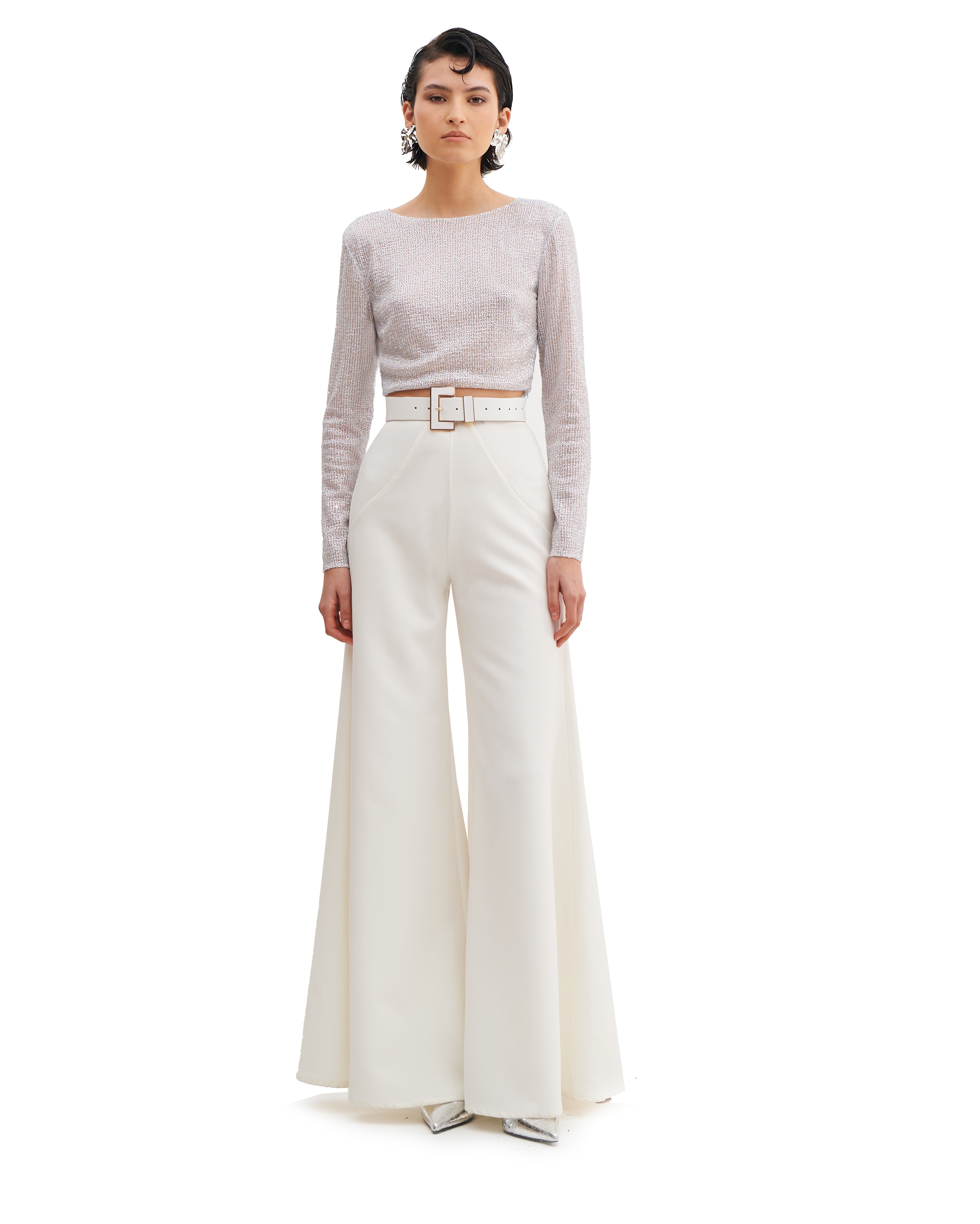 CRYSTAL BACK COWL DETAIL TOP