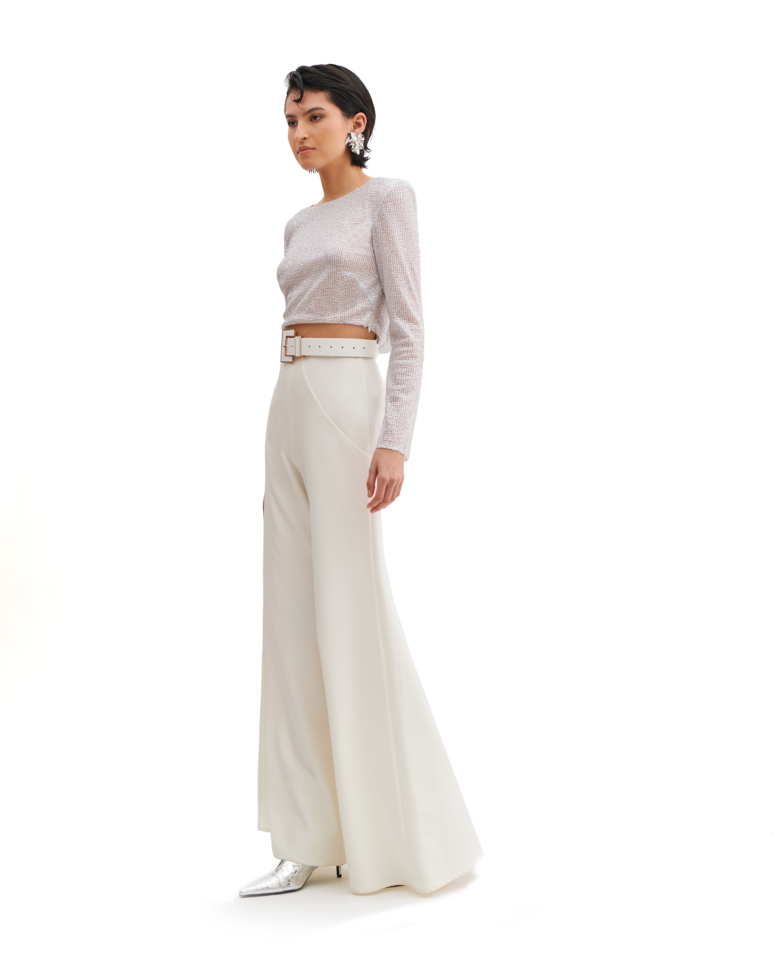 CRYSTAL BACK COWL DETAIL TOP