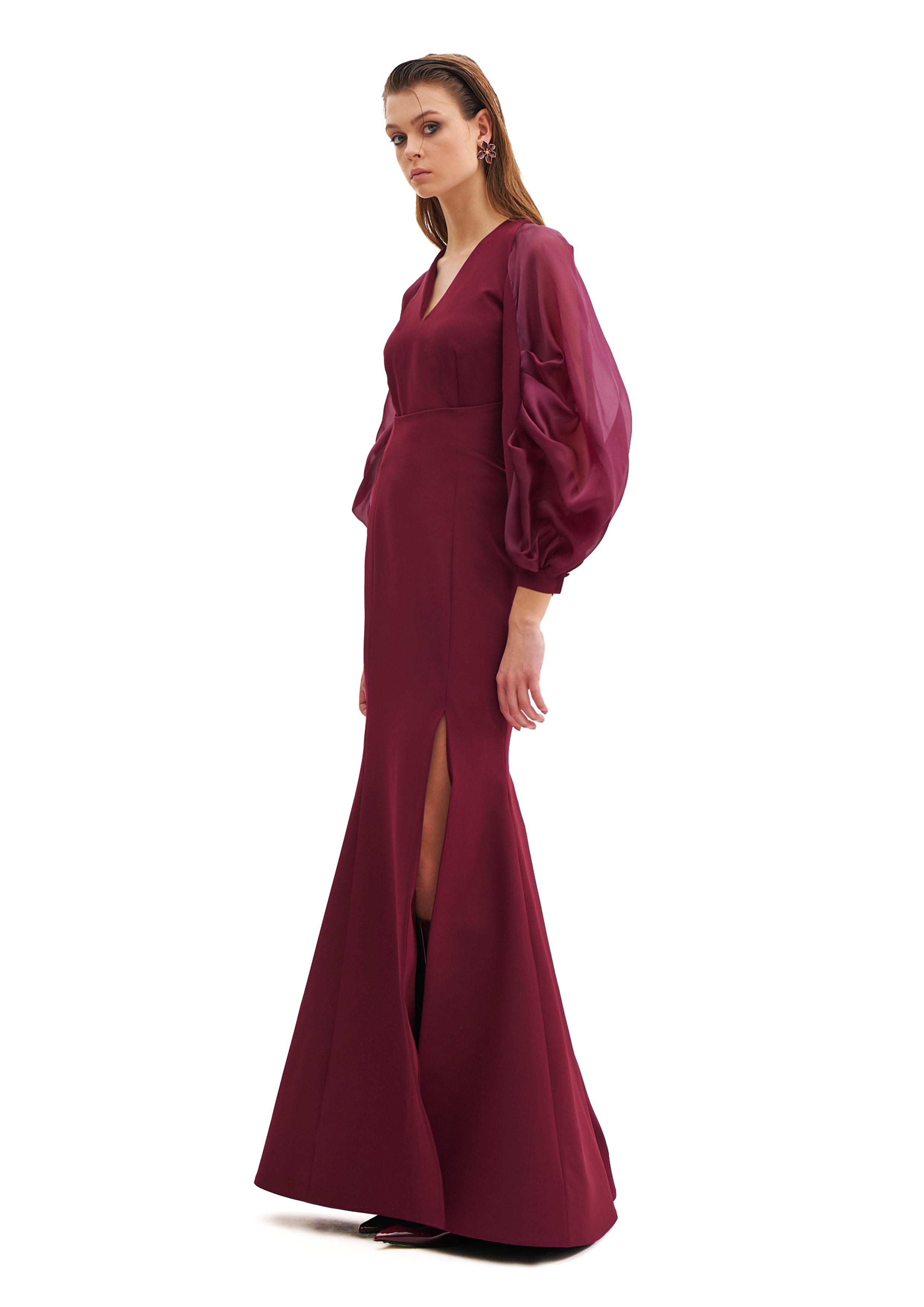 HIGH WAIST SKIRT WITH SLIT