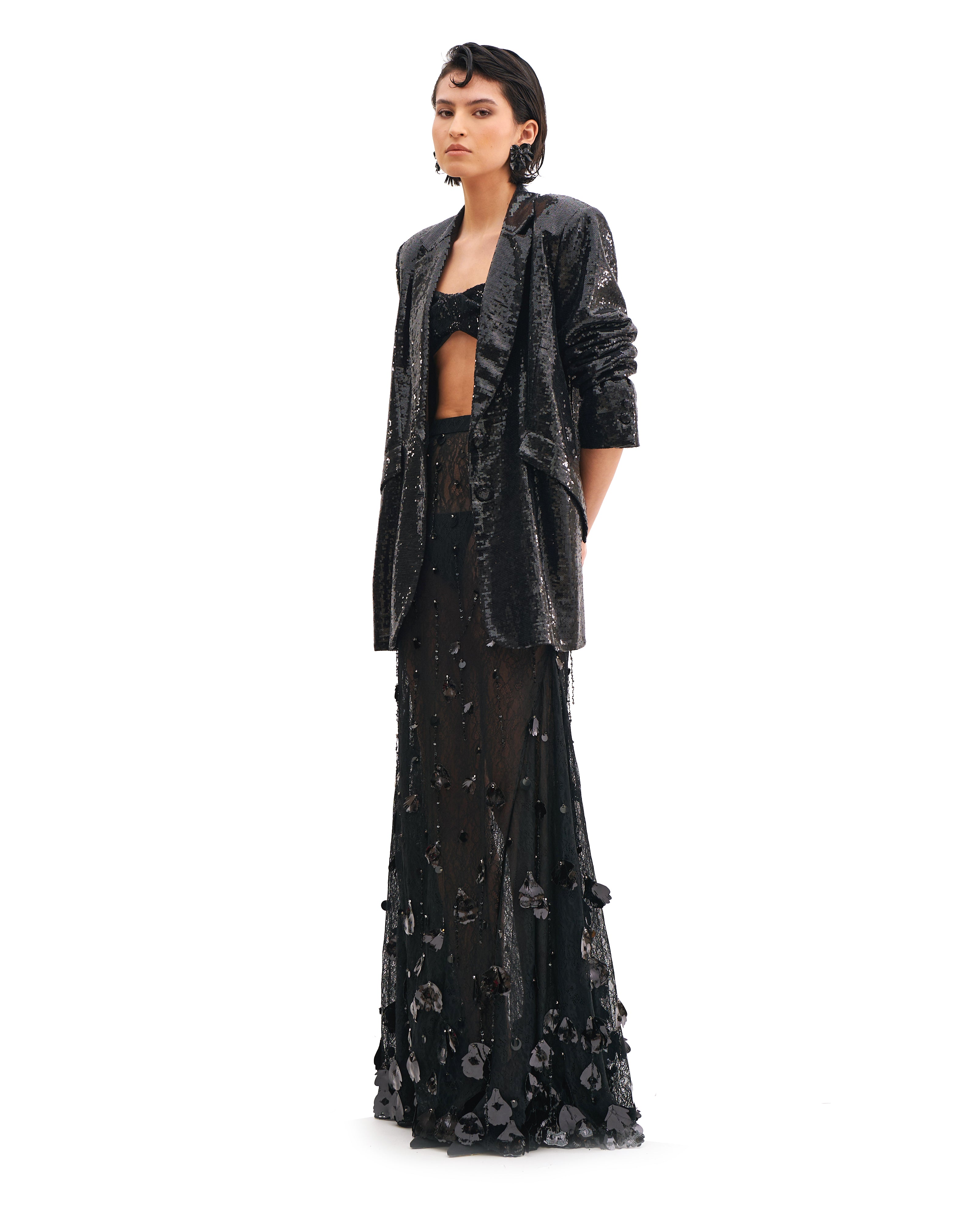 CHANTILLY EMBROIDERY MERMAID SKIRT