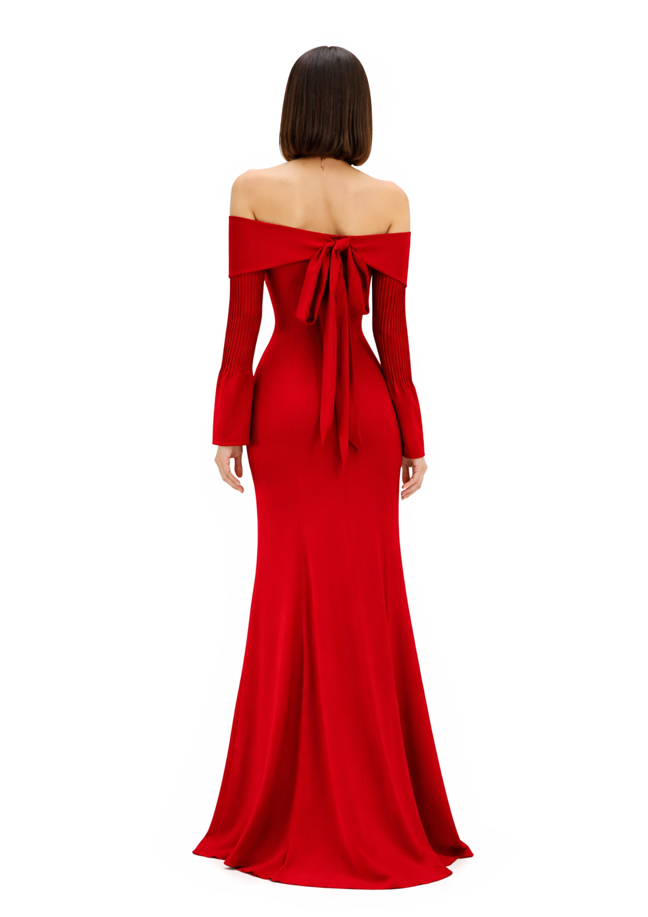 OFF SHOULDER LONG SLEEVE GOWN