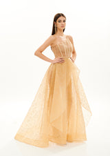 CRYSTAL SUMMER FALL SEE THROUGH GOWN