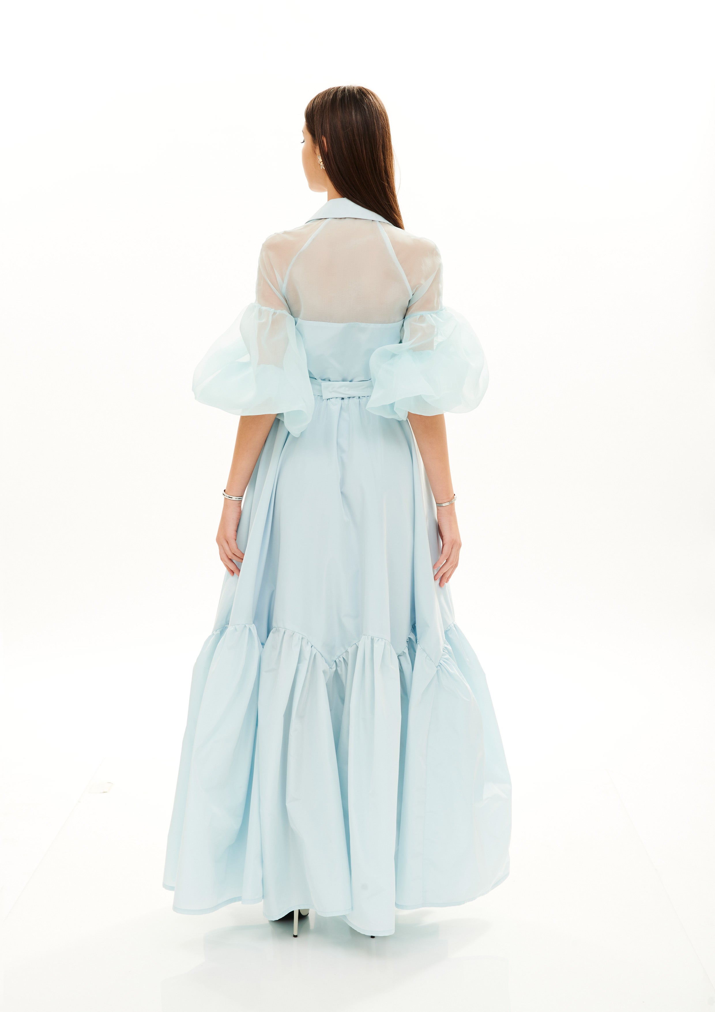 PUFFY RIBS ARMS CHEMISER GOWN
