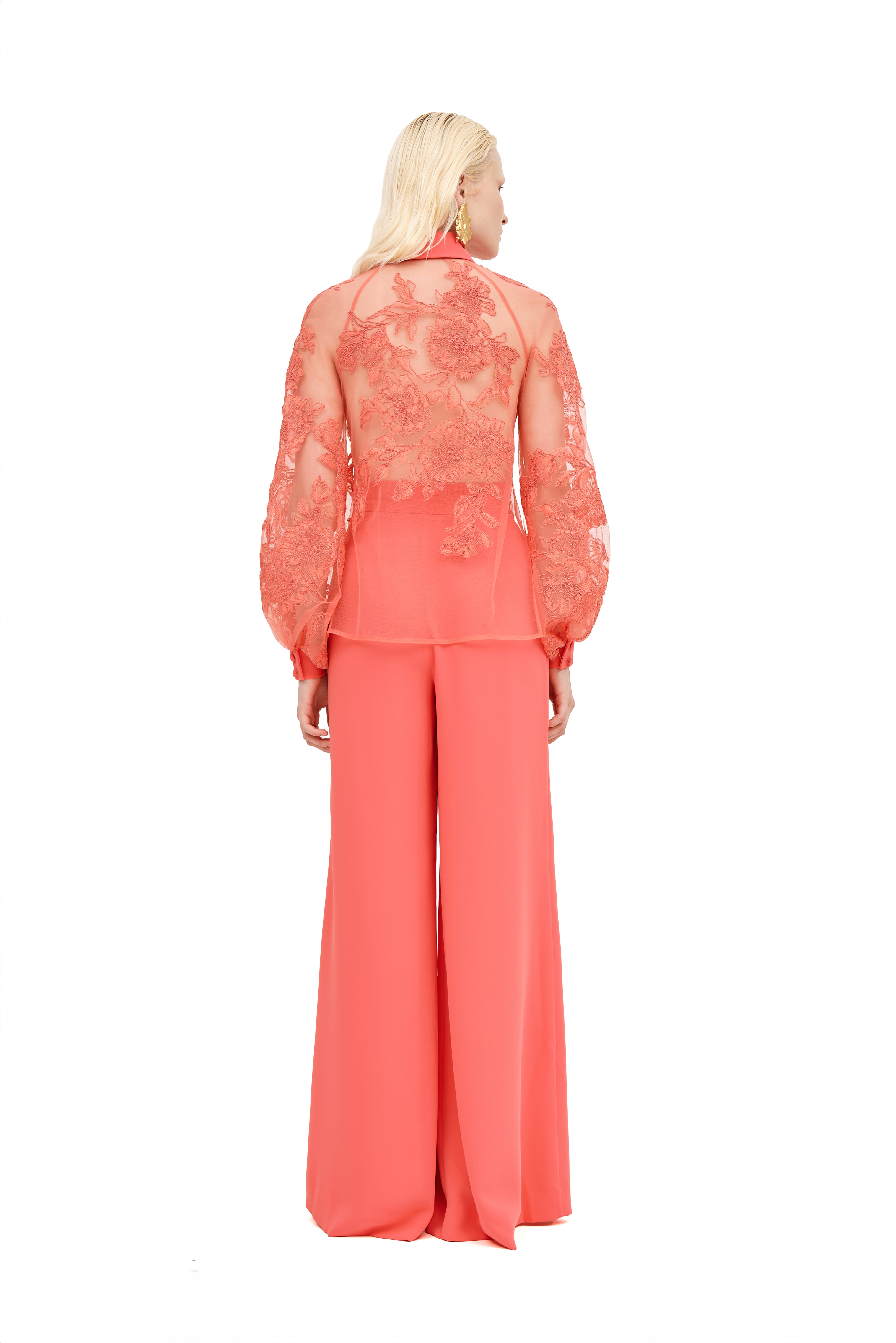 HIGH-WAIST MAXI TROUSERS WITH PINCES DETAIL