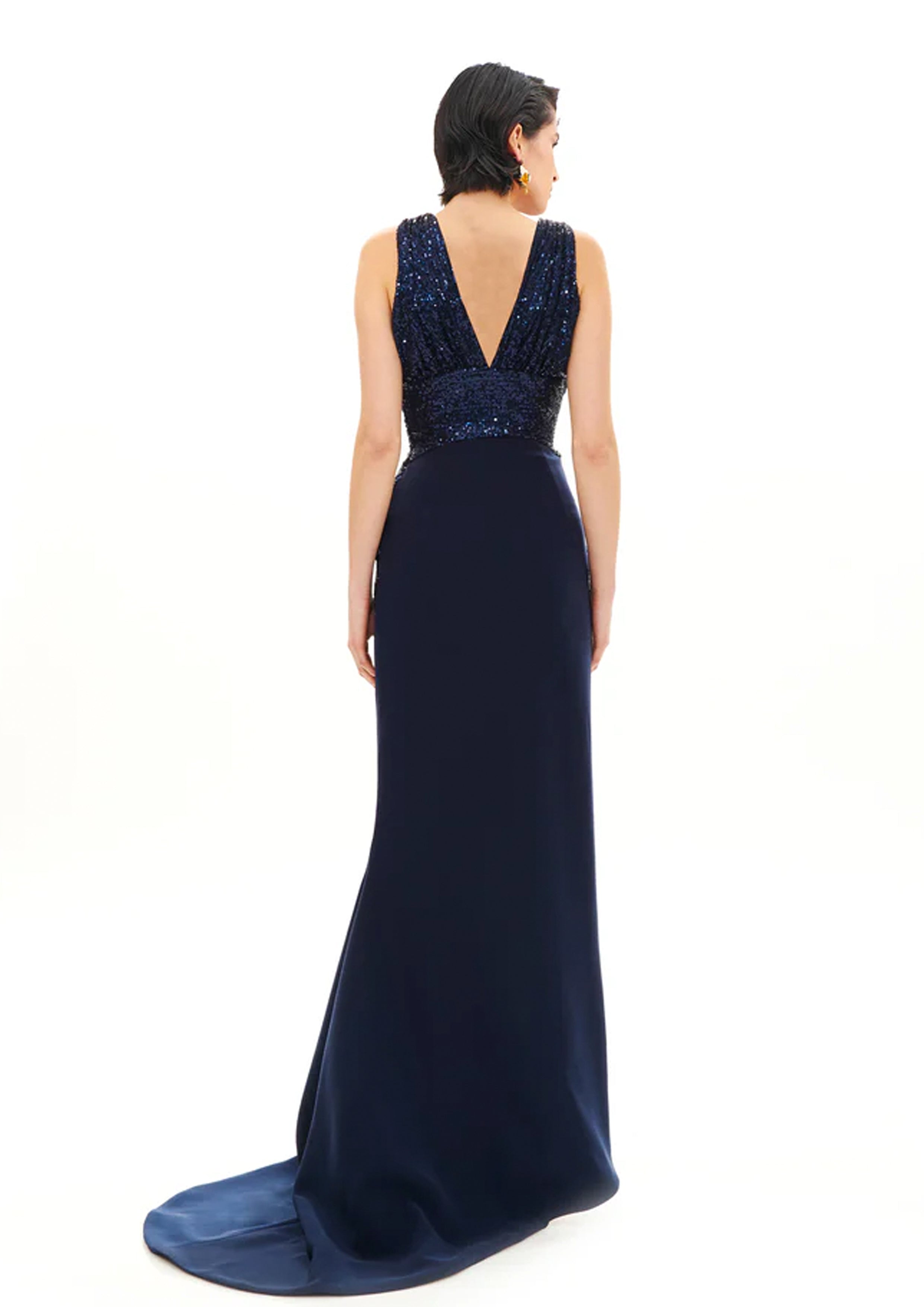 CRISS CROSS NECK LONG DRESS