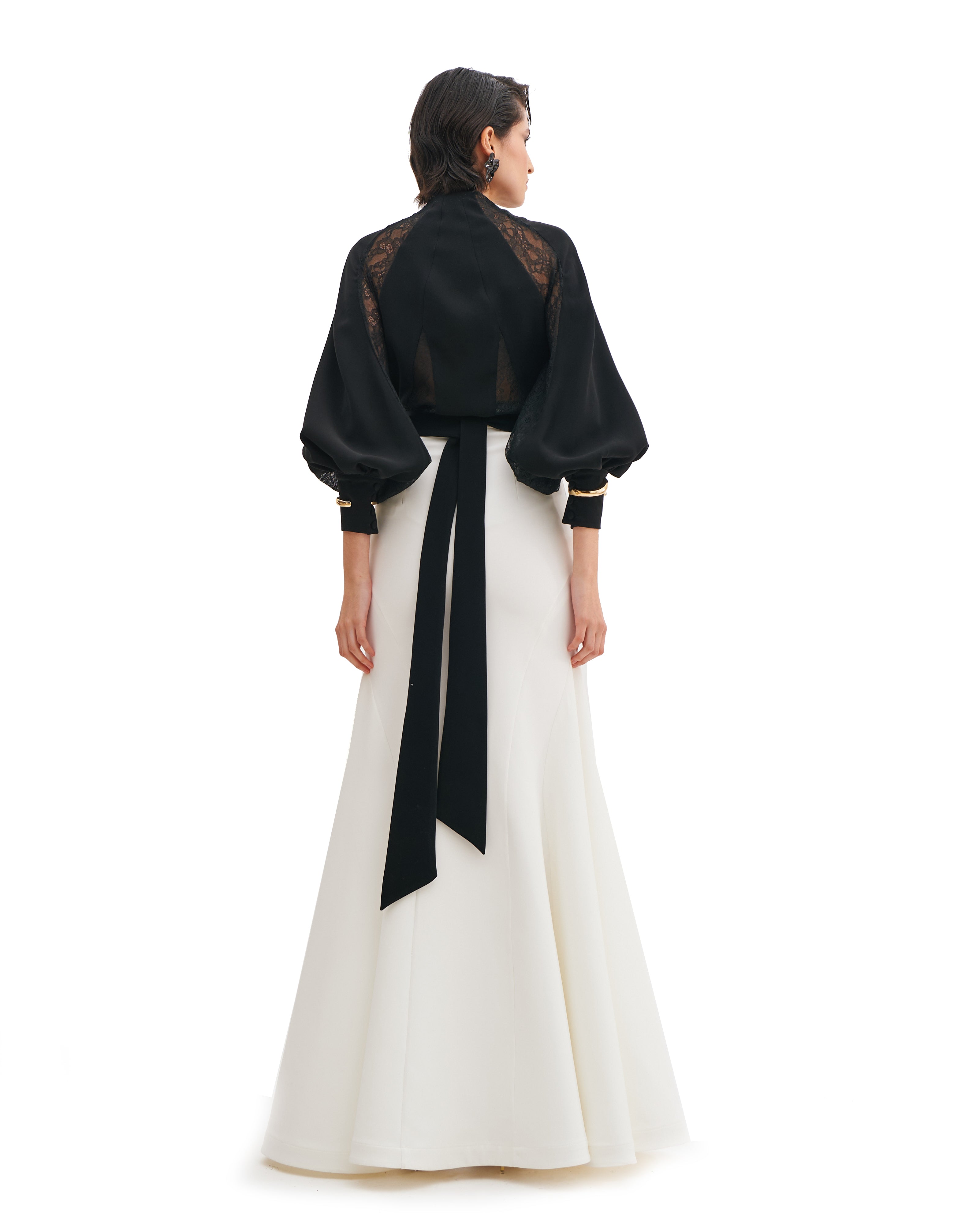 SCULPTED FLARED SKIRT