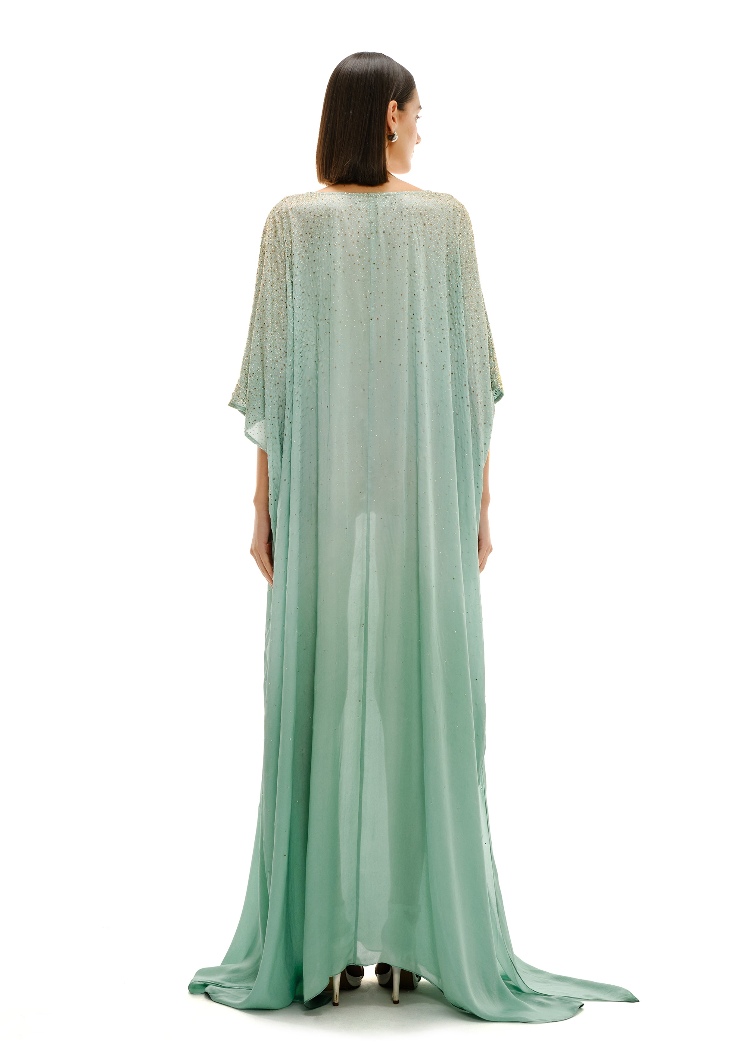 SQUARE KAFTAN WITH CRYSTAL GRADIENT