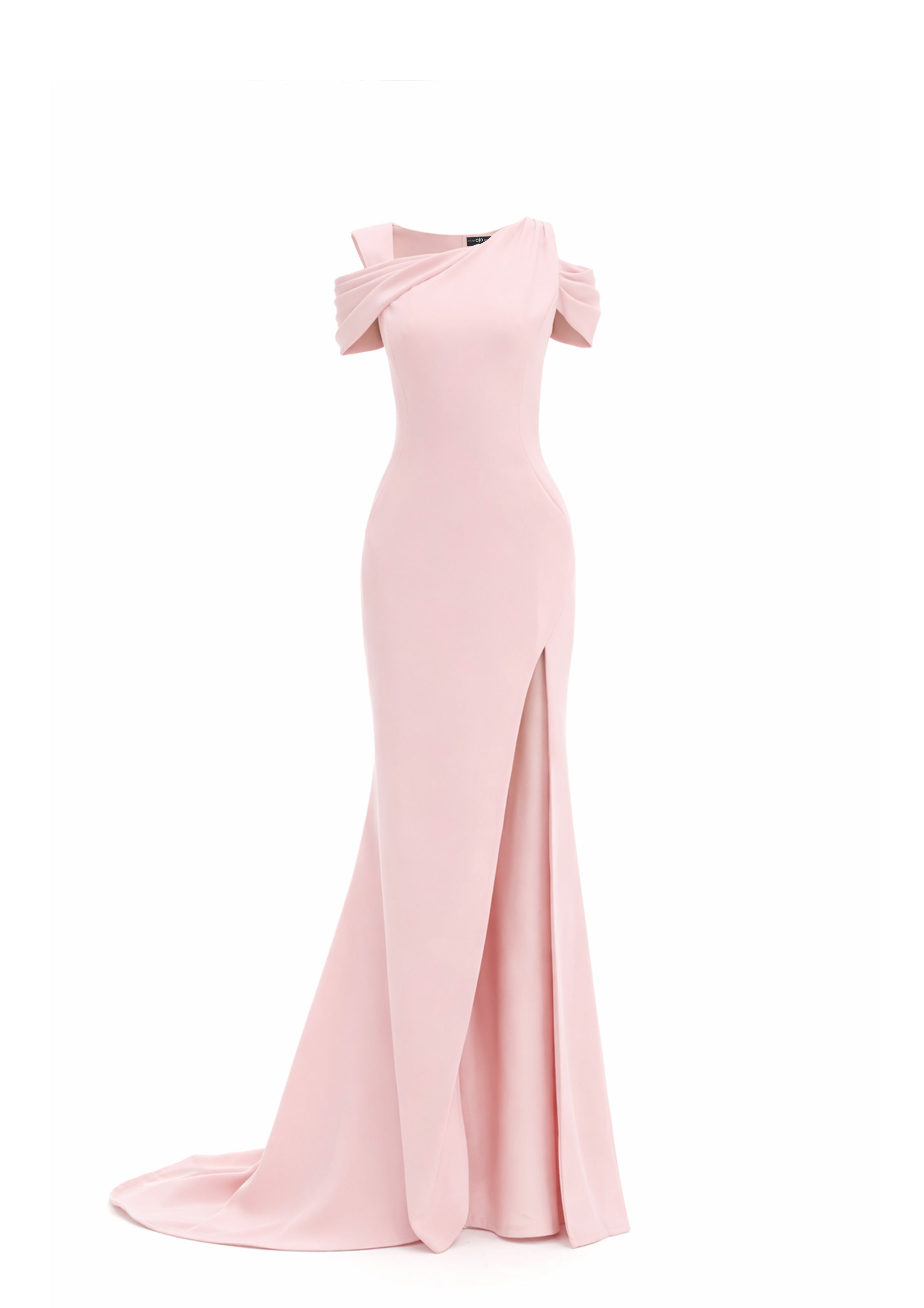 Magara draped maxi dress still-life, fabric close-up