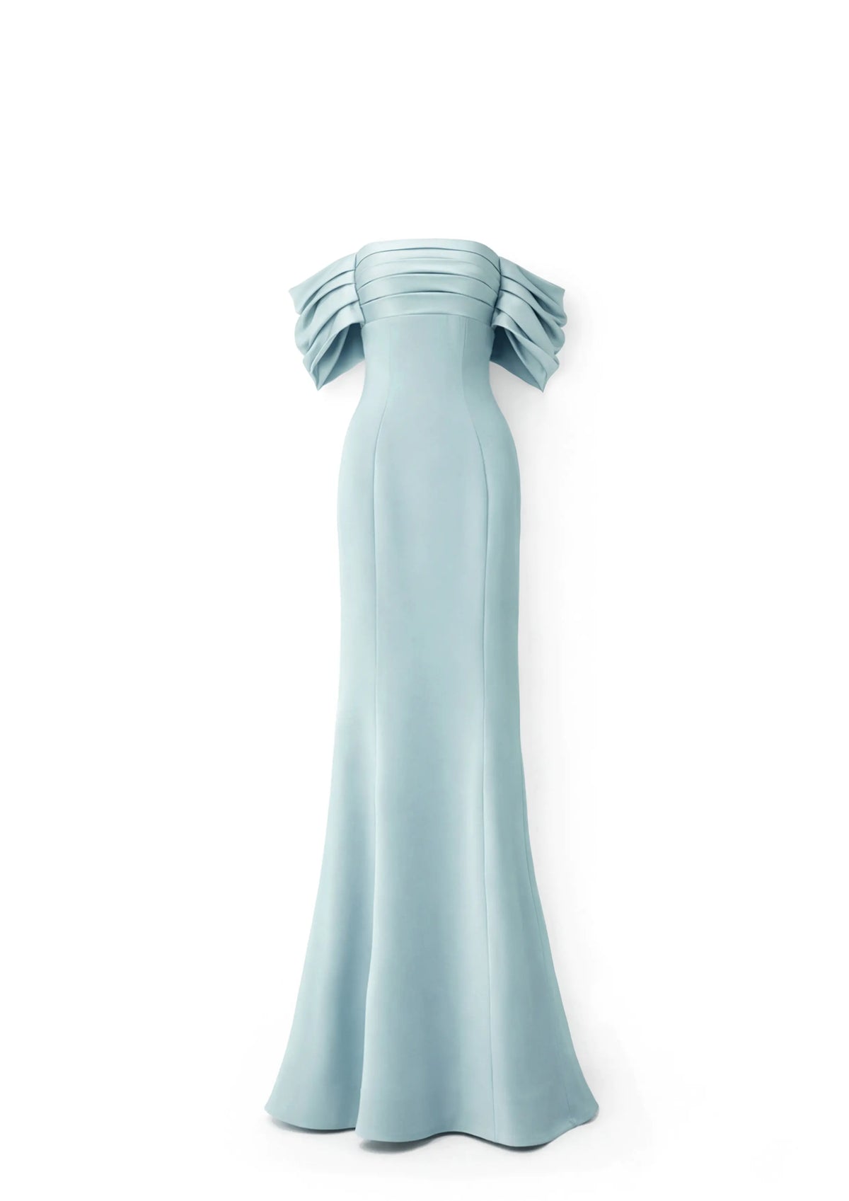 Avaro Figlio mermaid dress with voluminous draped sleeves