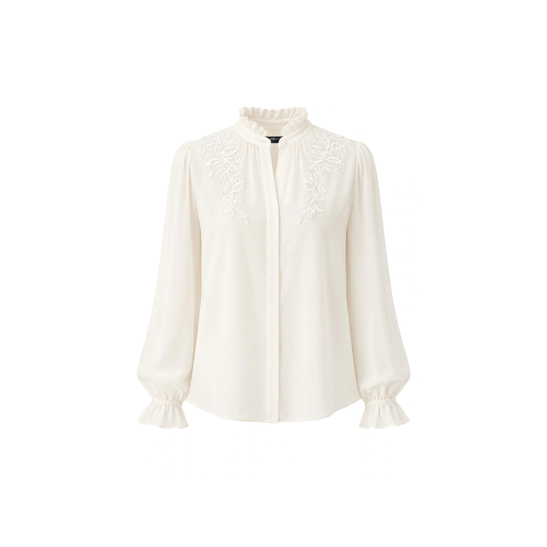 Floral Embroidered Georgette Shirt