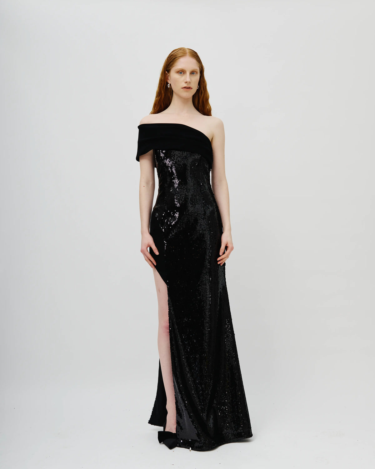 Eva Asymmetric Sequin & Cady Dress