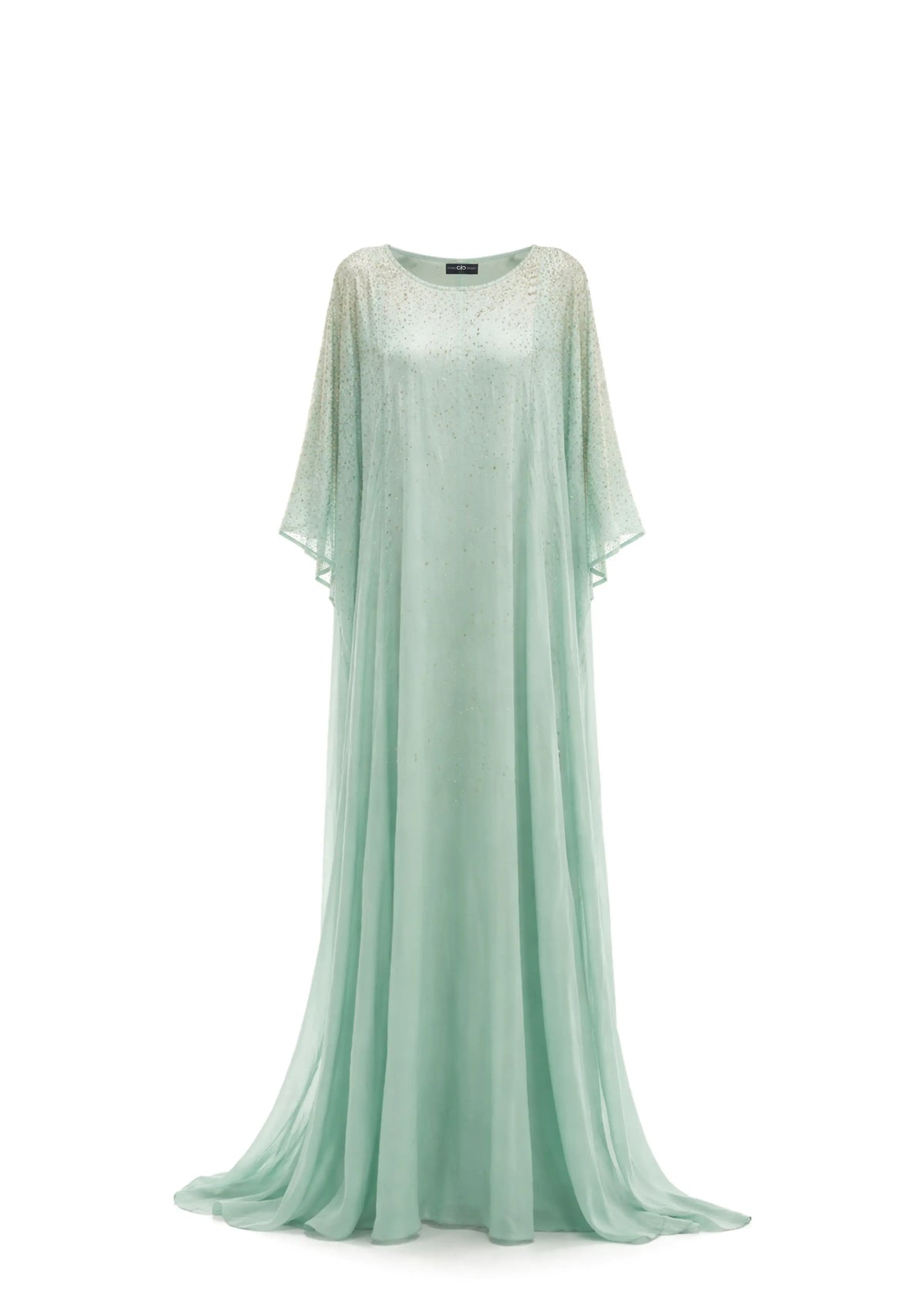 Avaro figlio green pastel kaftan with crystals still life