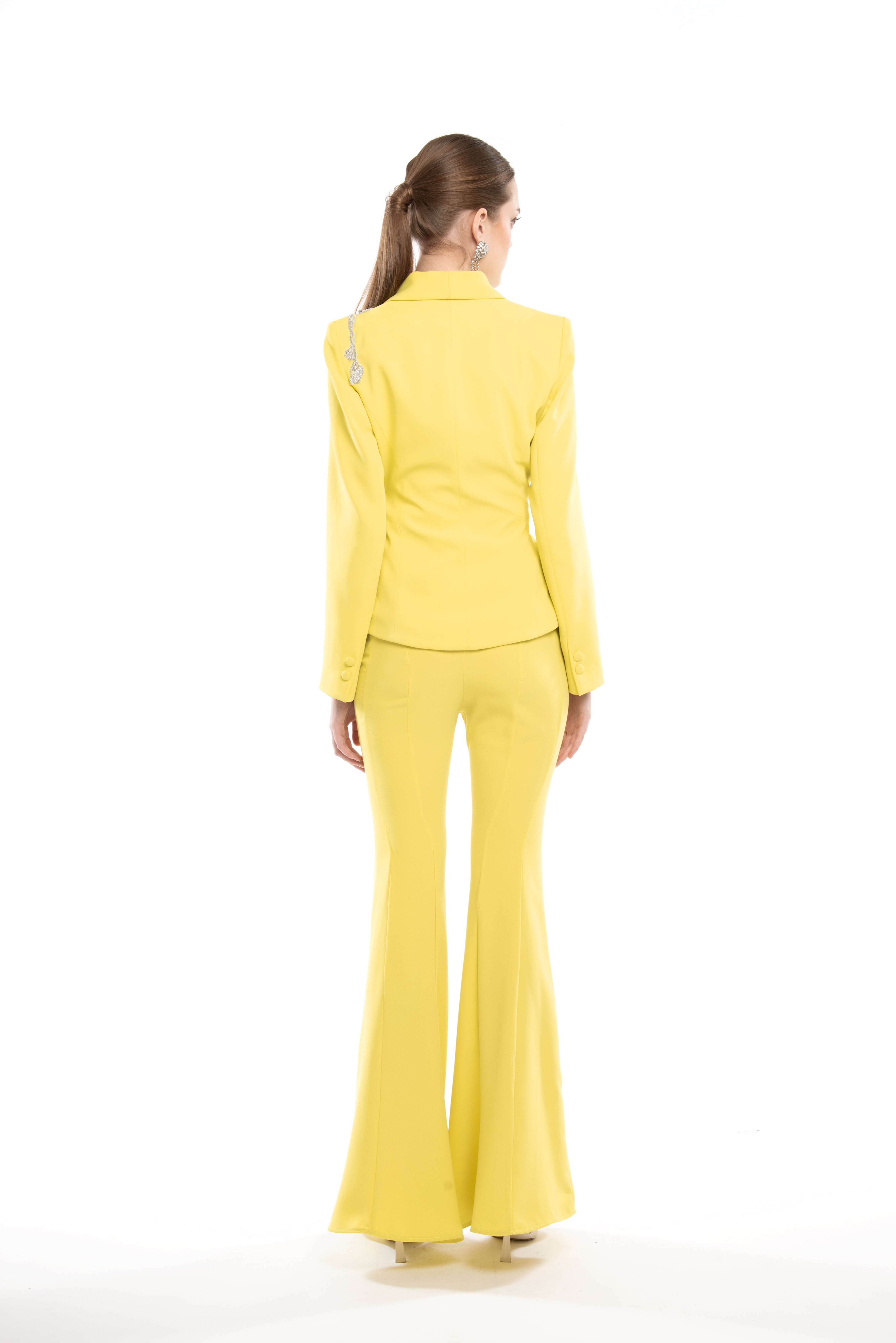 FLARED FIT CUTS TROUSERS