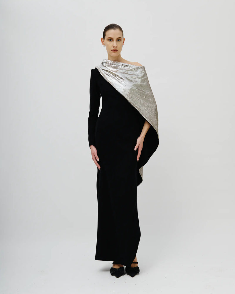 Avaro Figlio one shoulder sequin gown video