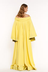YELLOW BUTTERFLY BAND DRESS