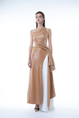 BRETELLE SEQUINS DRESS