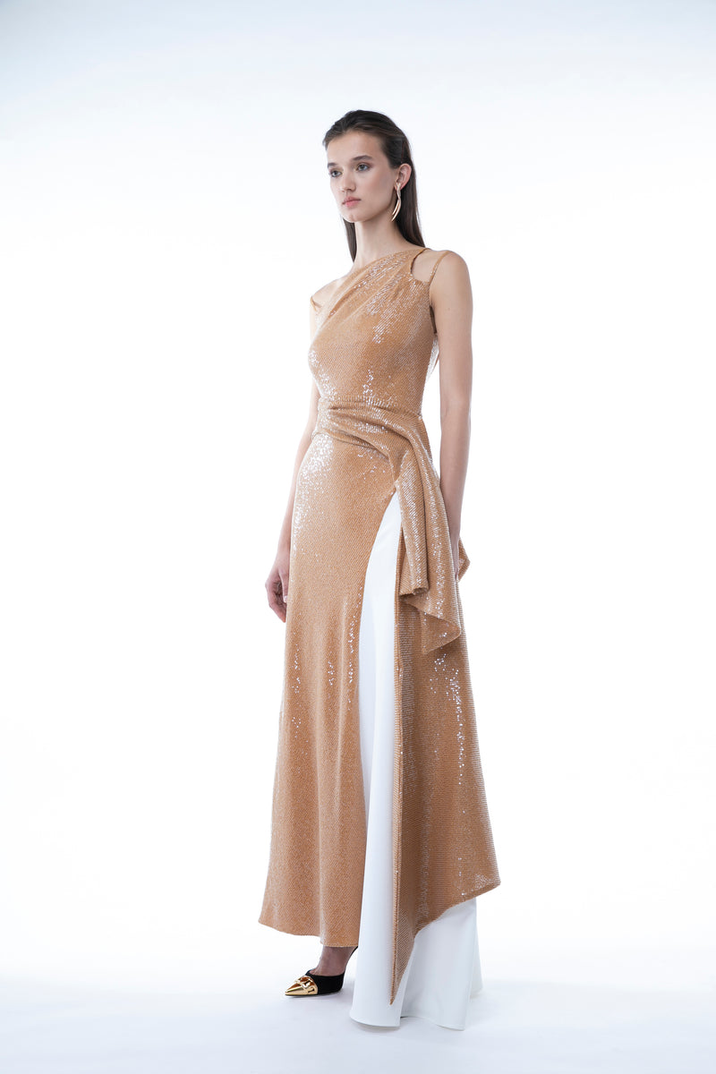 BRETELLE SEQUINS DRESS