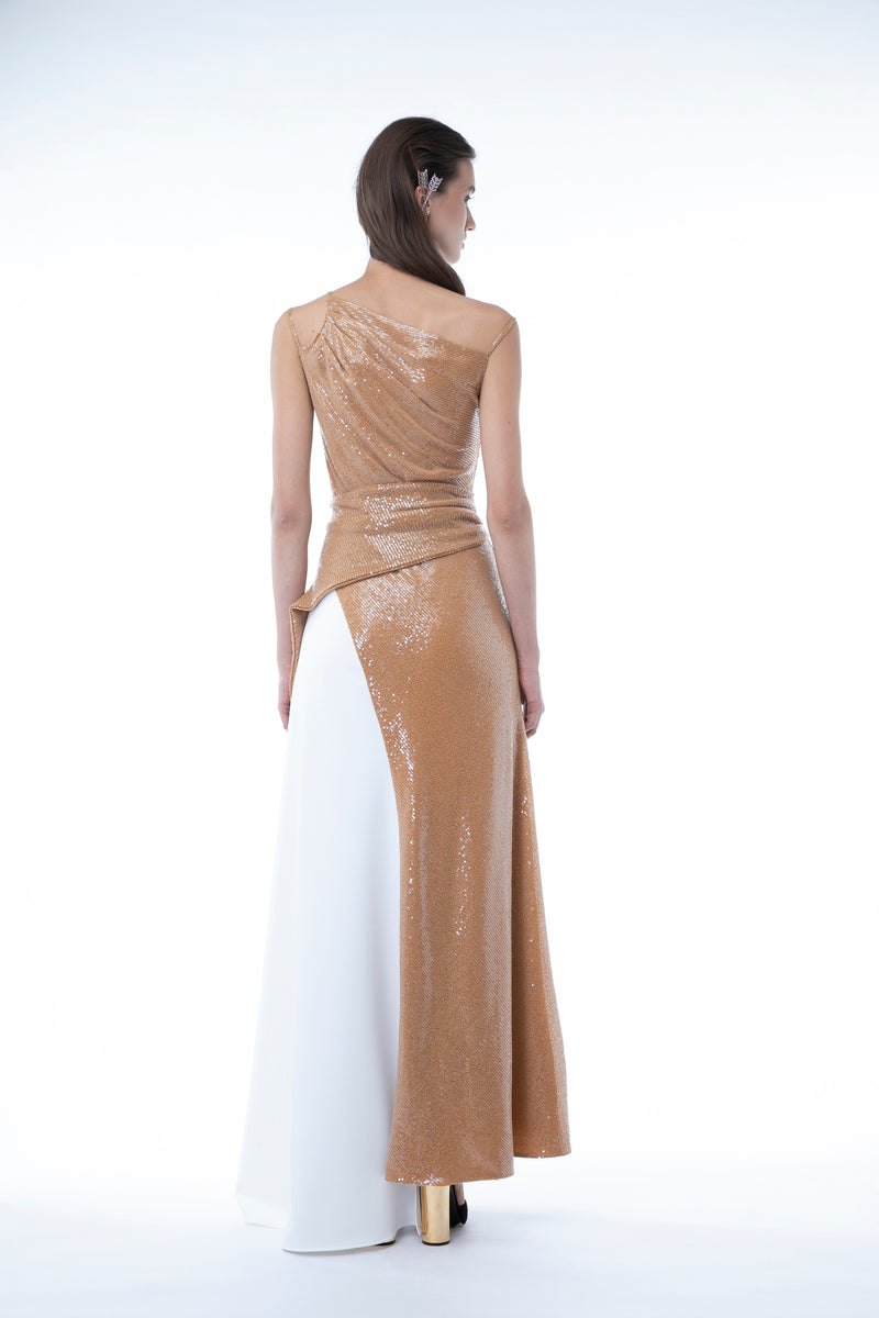 BRETELLE SEQUINS DRESS