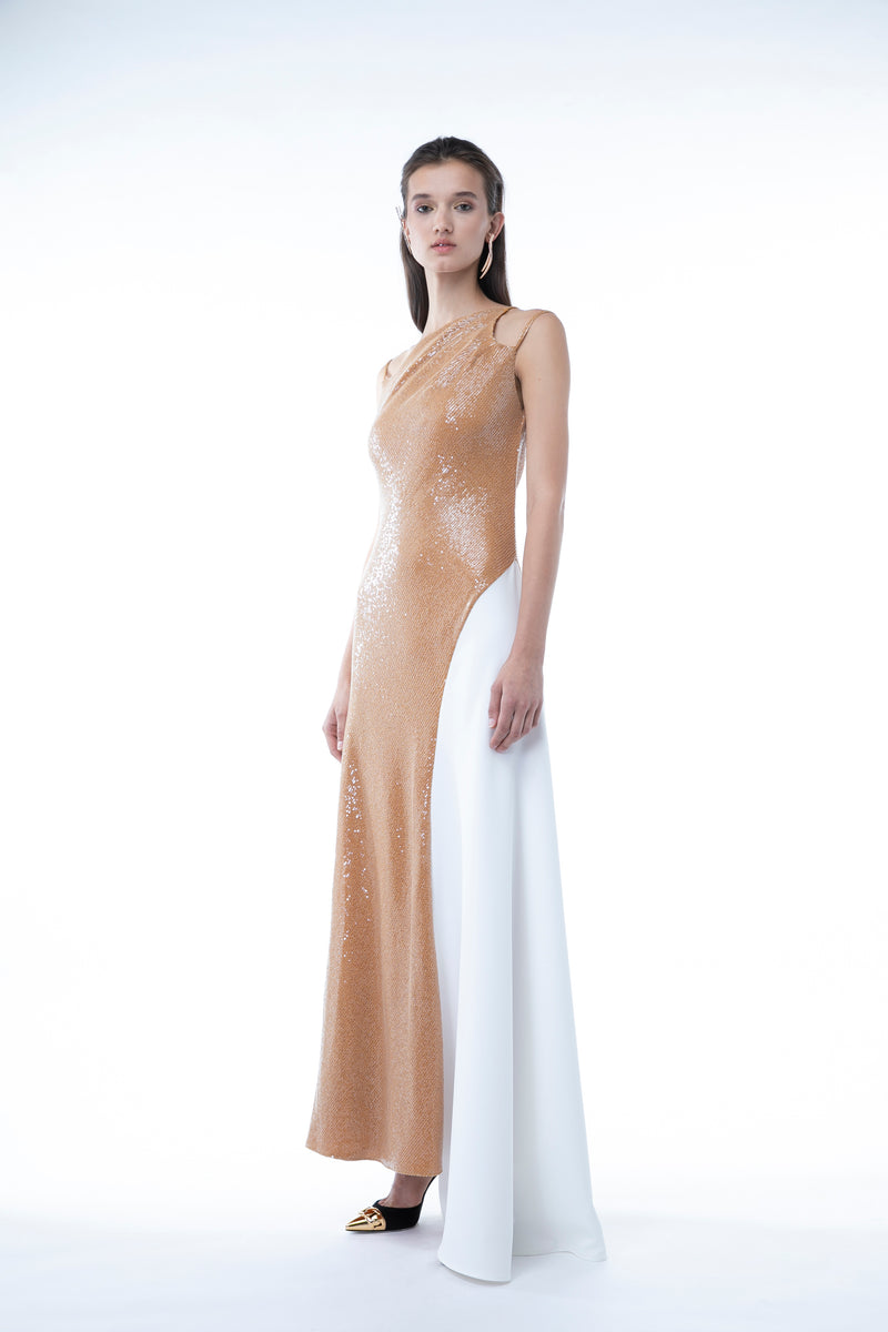 BRETELLE SEQUINS DRESS