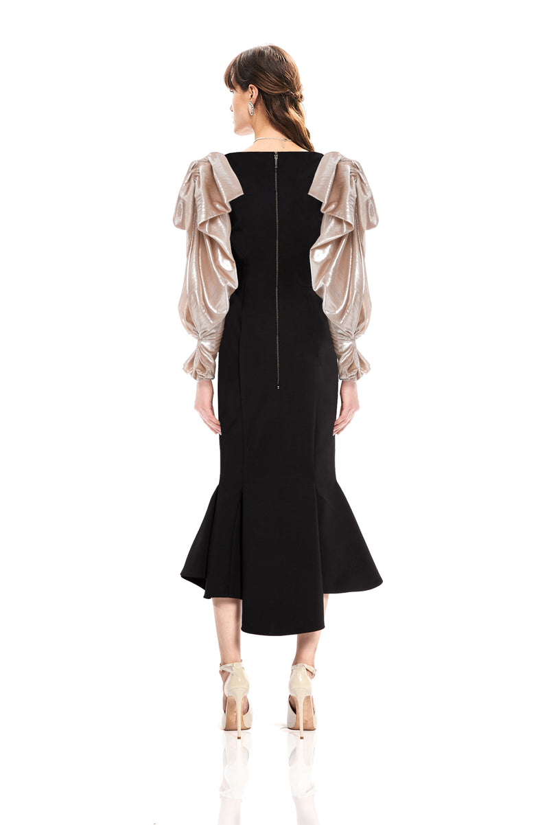 TUBINO DRESS WITH  FLOWER ARMS