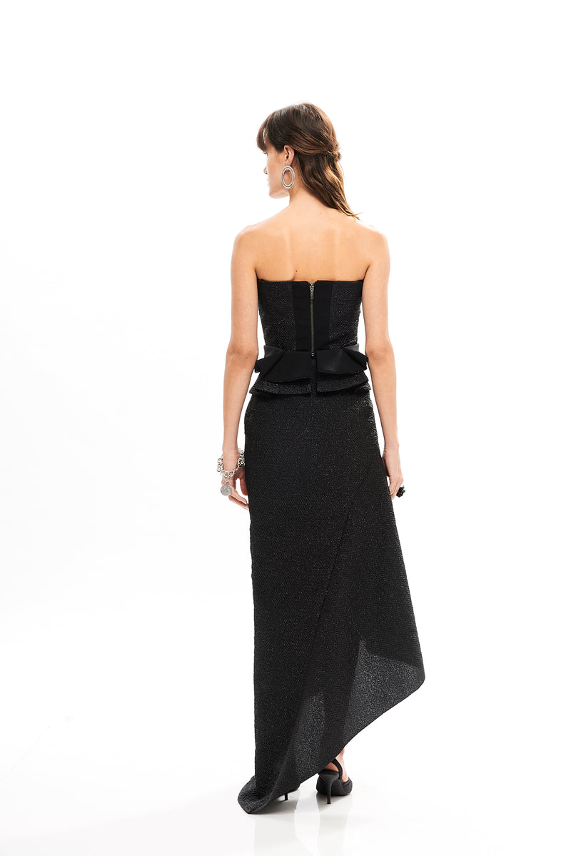 LONG ASYMMETRICAL  INSERT SKIRT