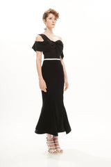 TULIP CUT MIDI SKIRT