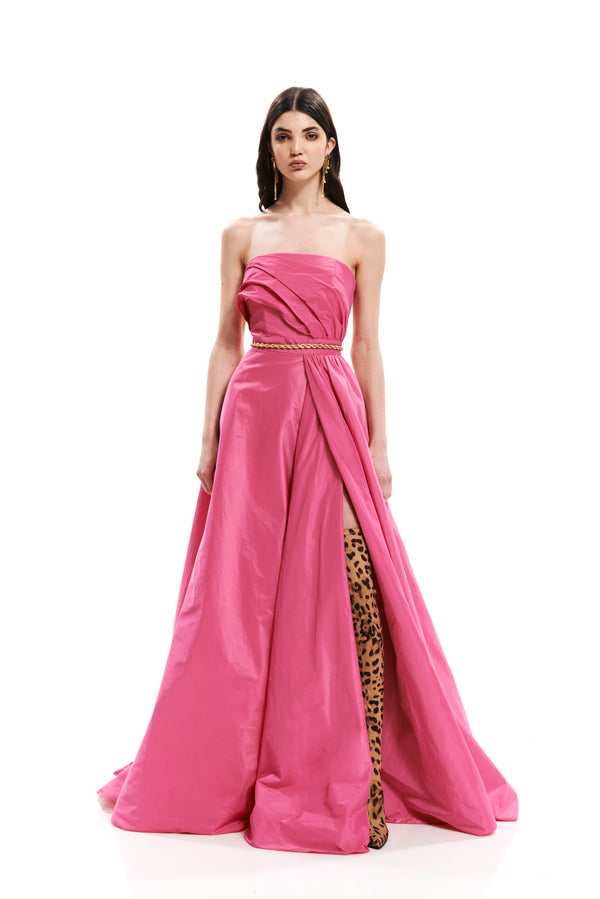 STRAPLESS MAXI DRESS WITH BOW