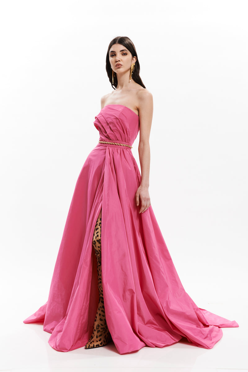 STRAPLESS MAXI DRESS WITH BOW