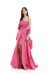 STRAPLESS MAXI DRESS WITH BOW