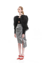 SIDE PLEATED SHORT SKIRT