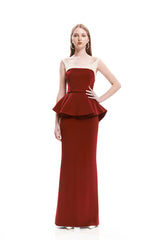 LONG STRAIGHT FIT SILHOUETTE SKIRT