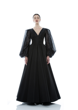 CRYSTAL POLKA ARMS GOWN