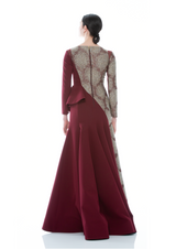 BLOCK JEWEL SILHOUETTE GOWN
