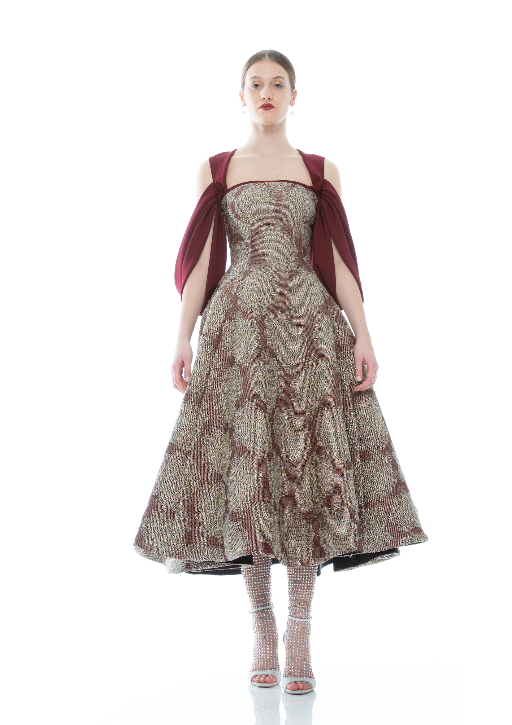 JEWEL MIDI GOWN WITH BOLERO