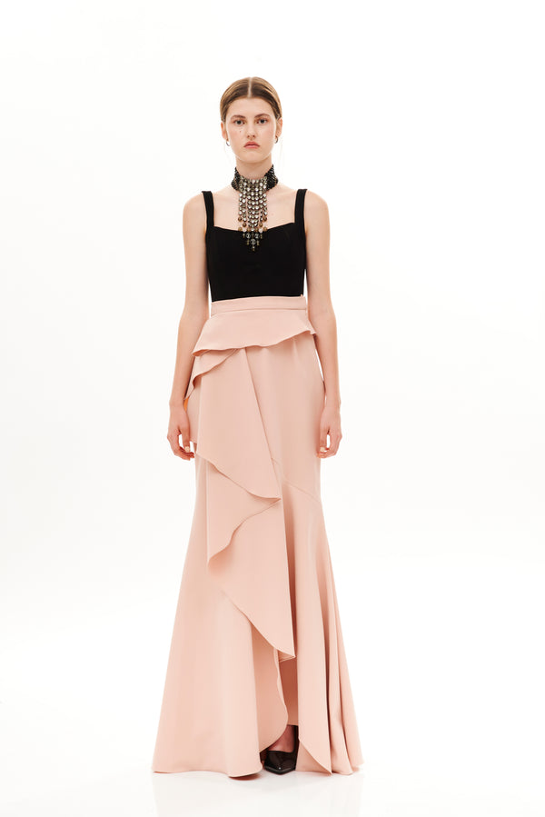 RUFFLE CADY LONG SKIRT