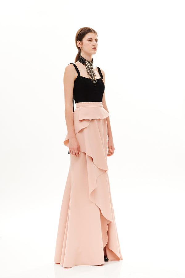 RUFFLE CADY LONG SKIRT