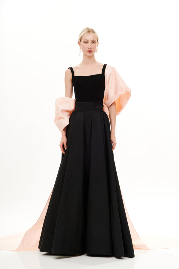 PLEATED VOLUME HIGH WAIST SKIRT