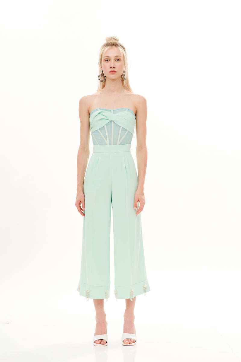 CULOTTE TROUSERS WITH EMBROIDERY