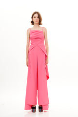 SLIT PANTS WITH SEQUINS INSERT