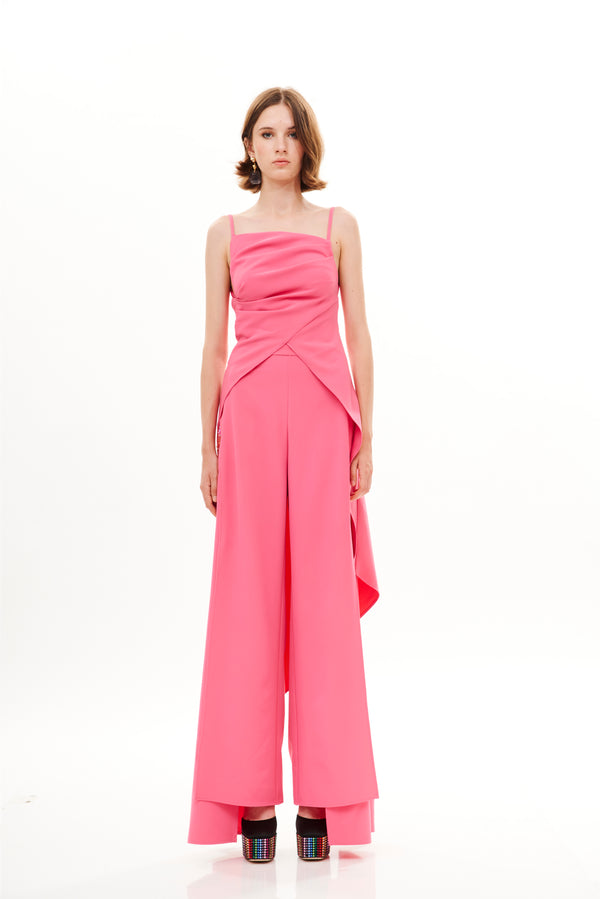 SLIT PANTS WITH SEQUINS INSERT